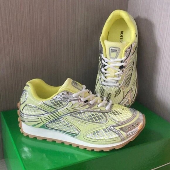 Bottega Veneta Orbit Trainers in Vibrant Yellow - Picture 2 of 4
